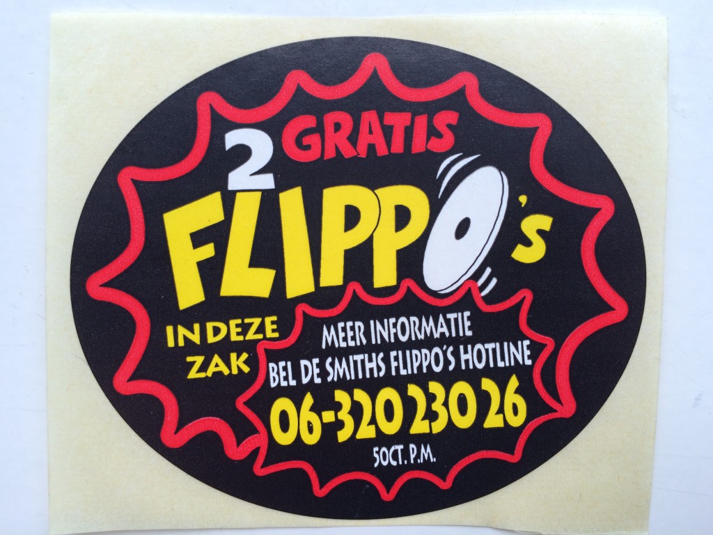 Chipszak Sticker van de eerste serie Flippo's 